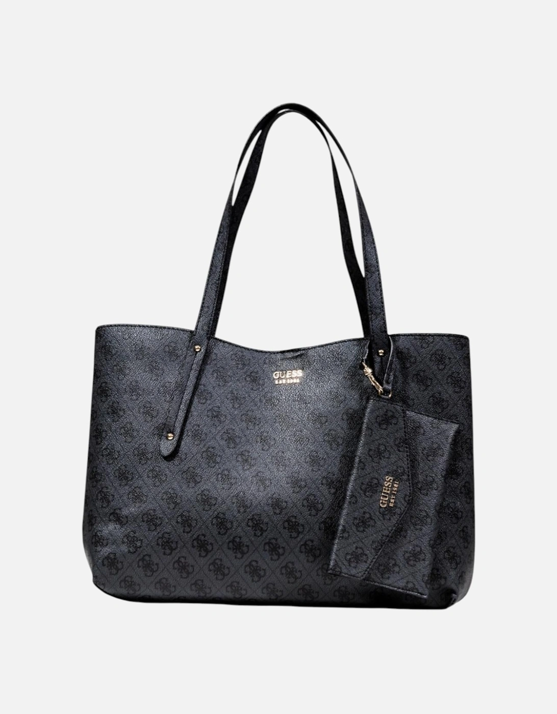 Handbag with Button Fastening and Inside Pockets Women - Black Bags, 4 of 3