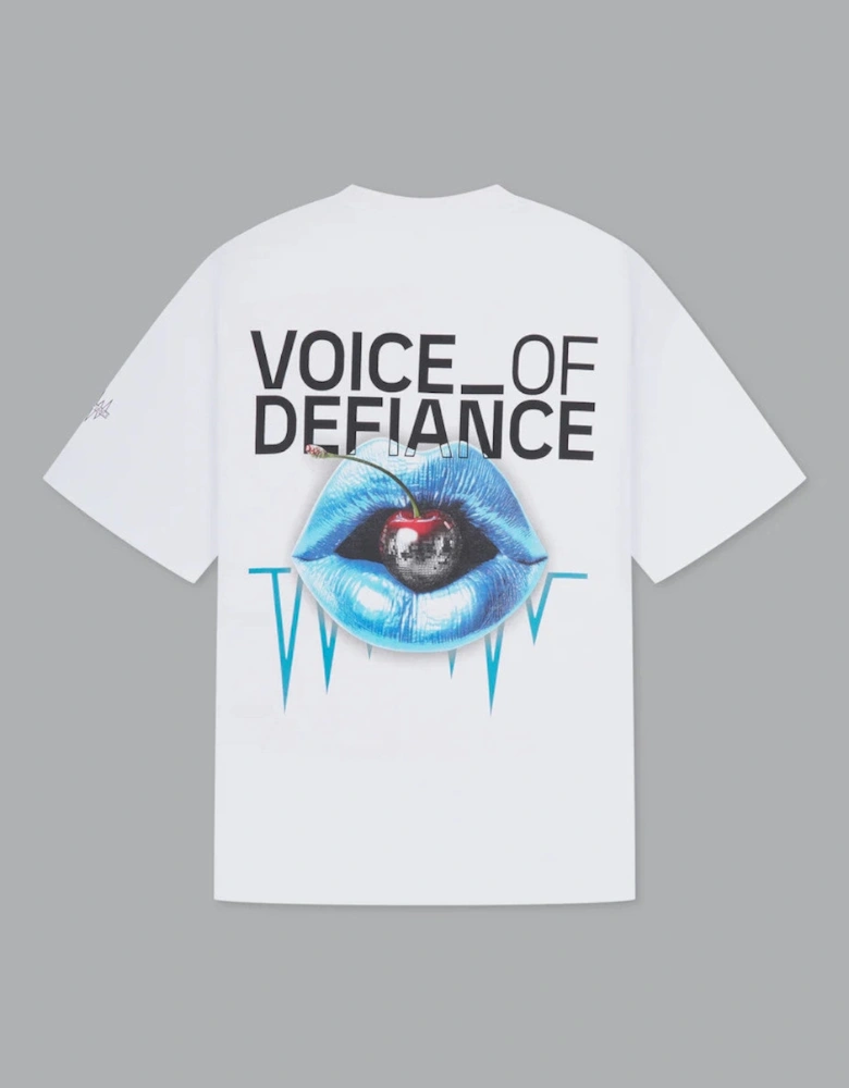 White Lines Cherry T-Shirt White