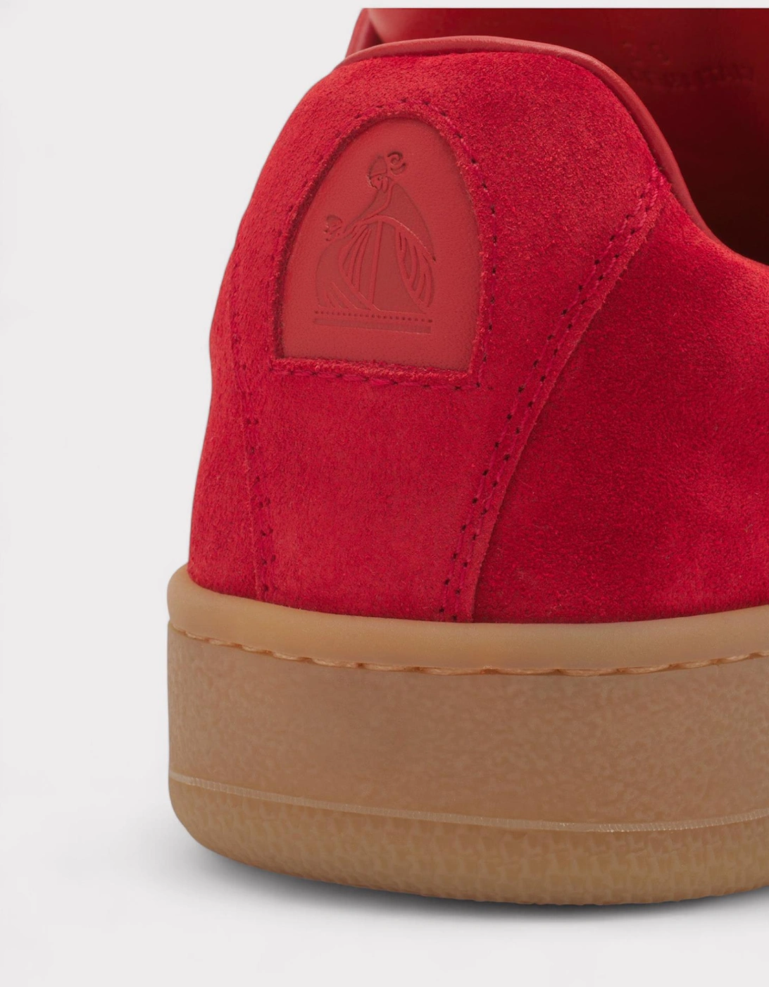 X Future Hyper Curb Sneakers Leather Suede Red