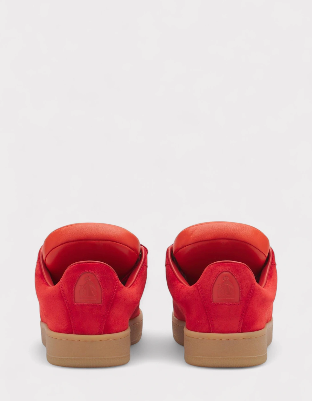 X Future Hyper Curb Sneakers Leather Suede Red