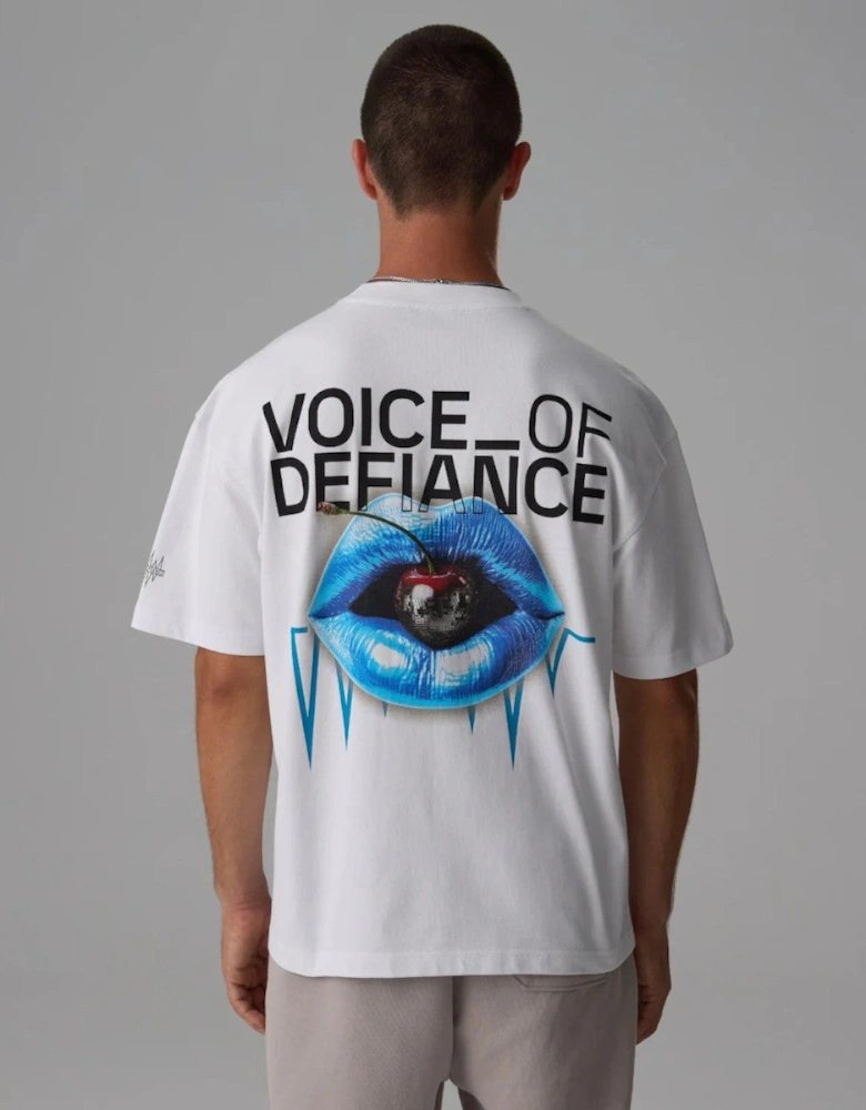 White Lines Cherry T-Shirt White
