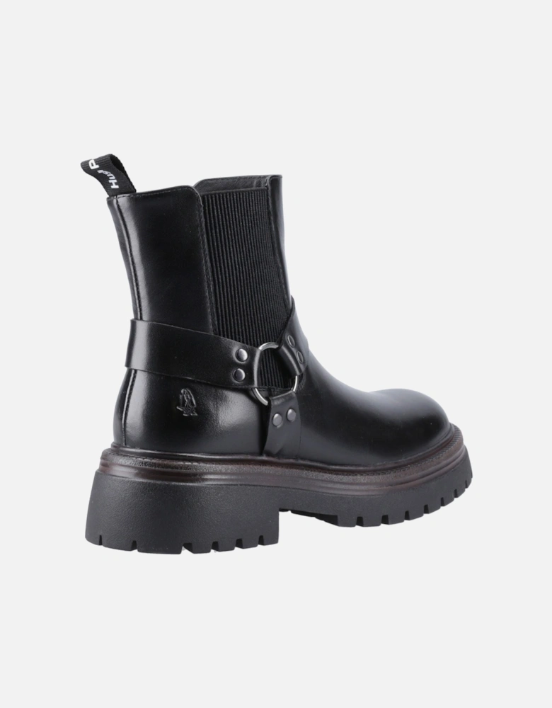Raye Leather Women's Black Leather Flat Chelsea Boots