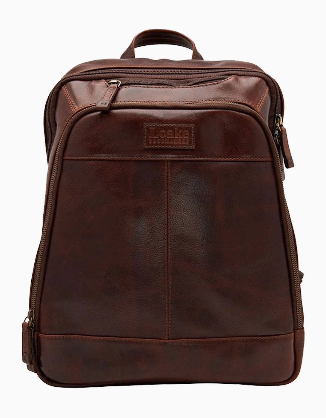 Men's Loake Waterloo Leather Rucksack Brown - Size: 1 size