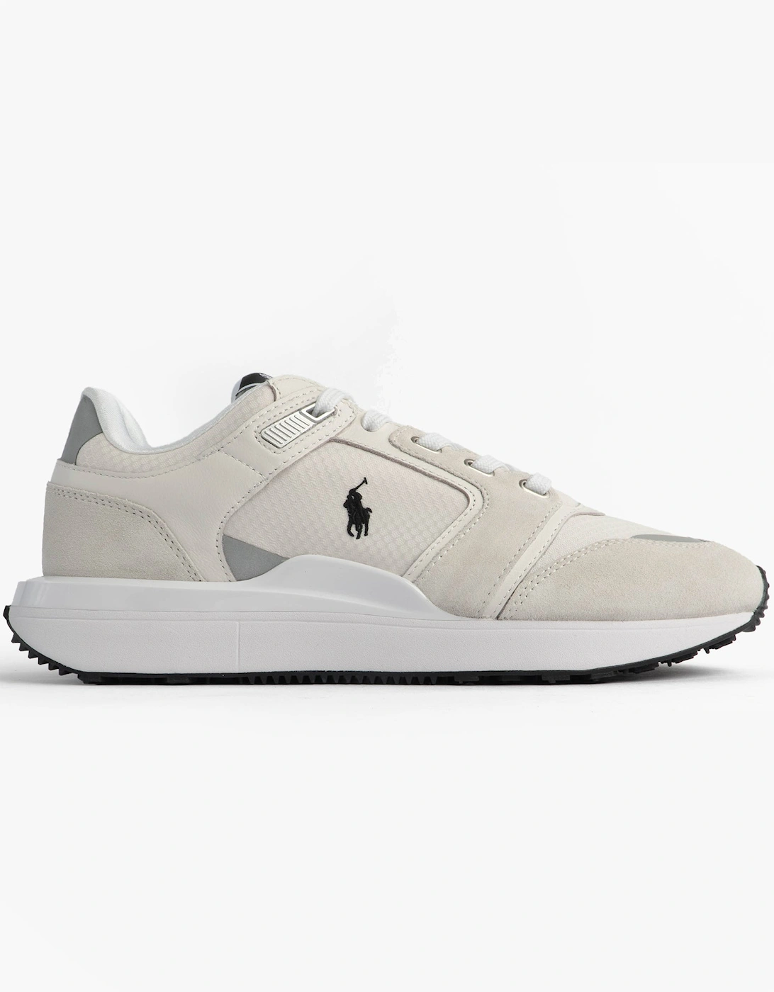 Train 89 V2 Mens Suede Panelled Trainer White, 7 of 6