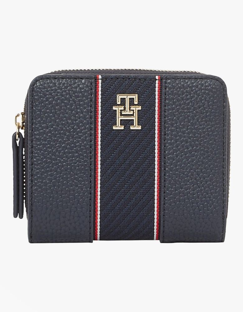 Womens monogram wallet with TH signature Navy