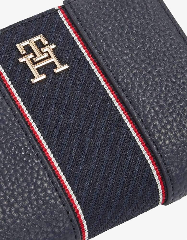 Womens monogram wallet with TH signature Navy