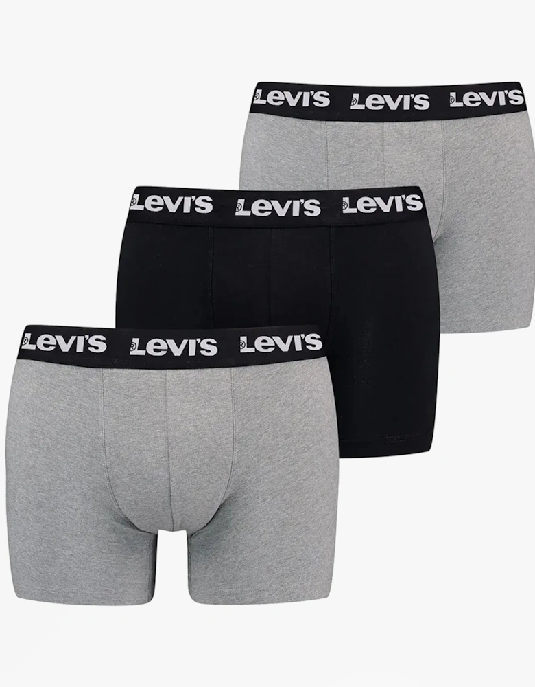 REPEAT LOGO Mens 3-Pack Trunks Grey Combo