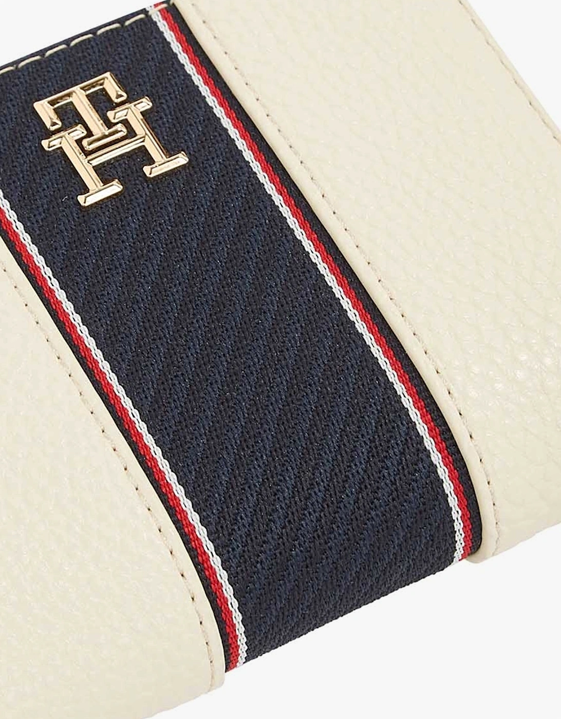 Womens monogram wallet with TH signature Cream