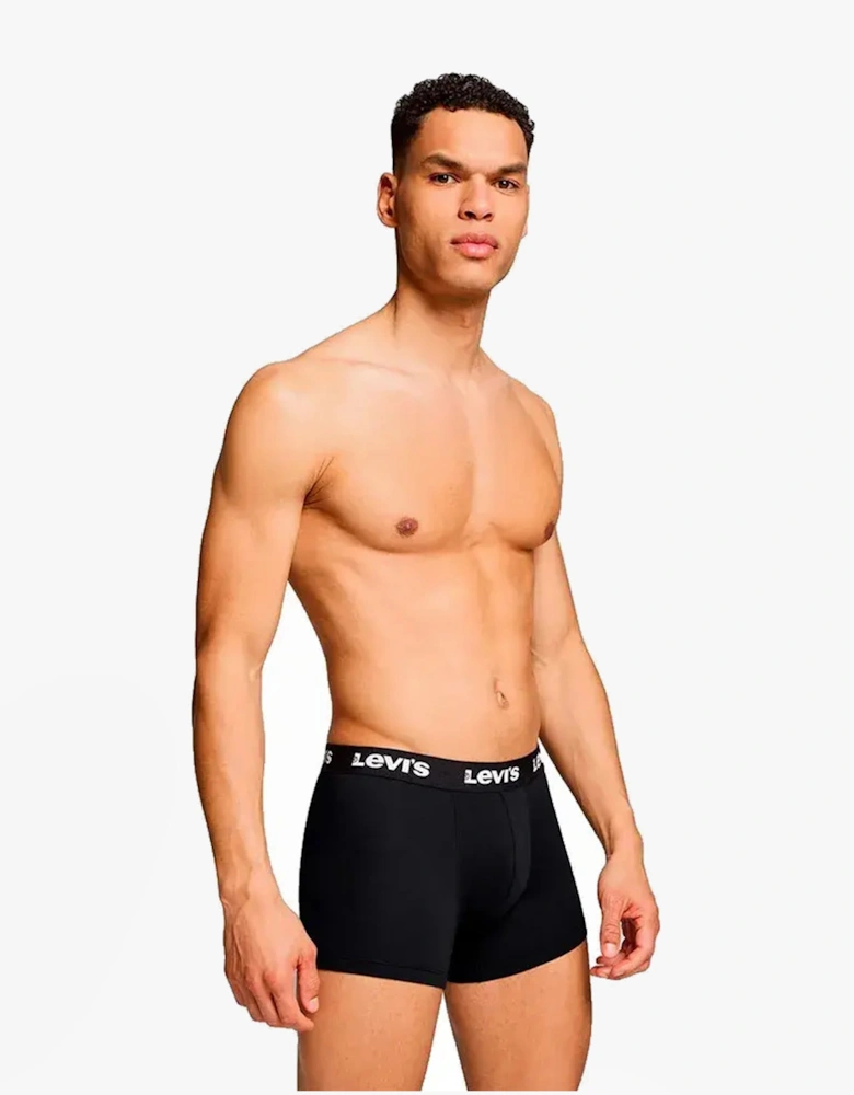 REPEAT LOGO Mens 3-Pack Trunks Black