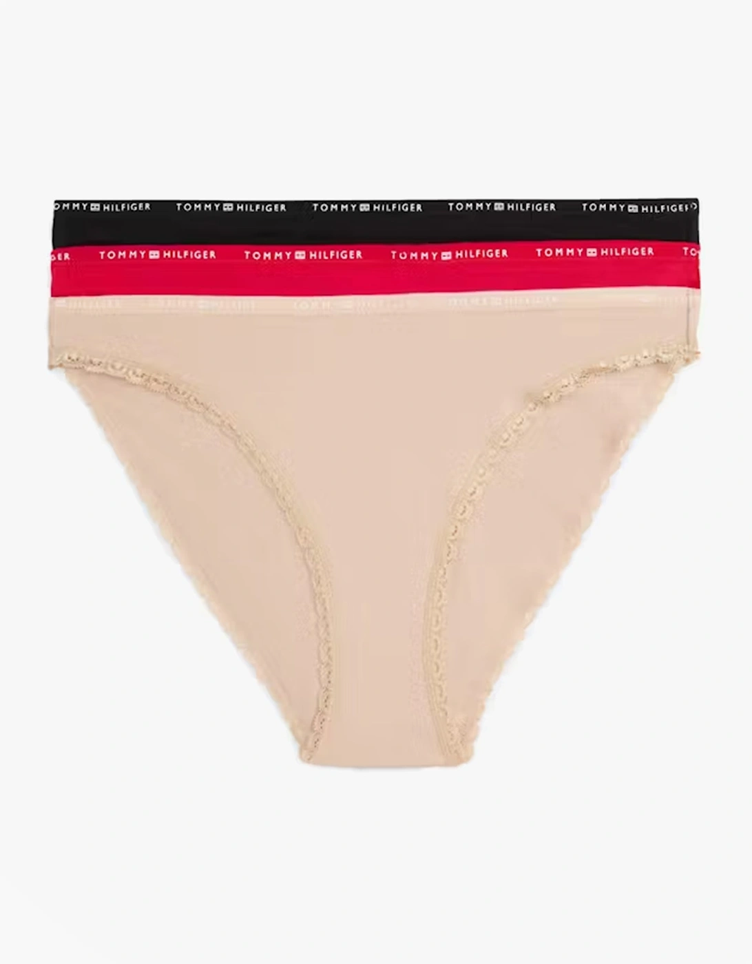 Womens 3 Pack Lace Trim Bikini Brief Multicolour, 6 of 5