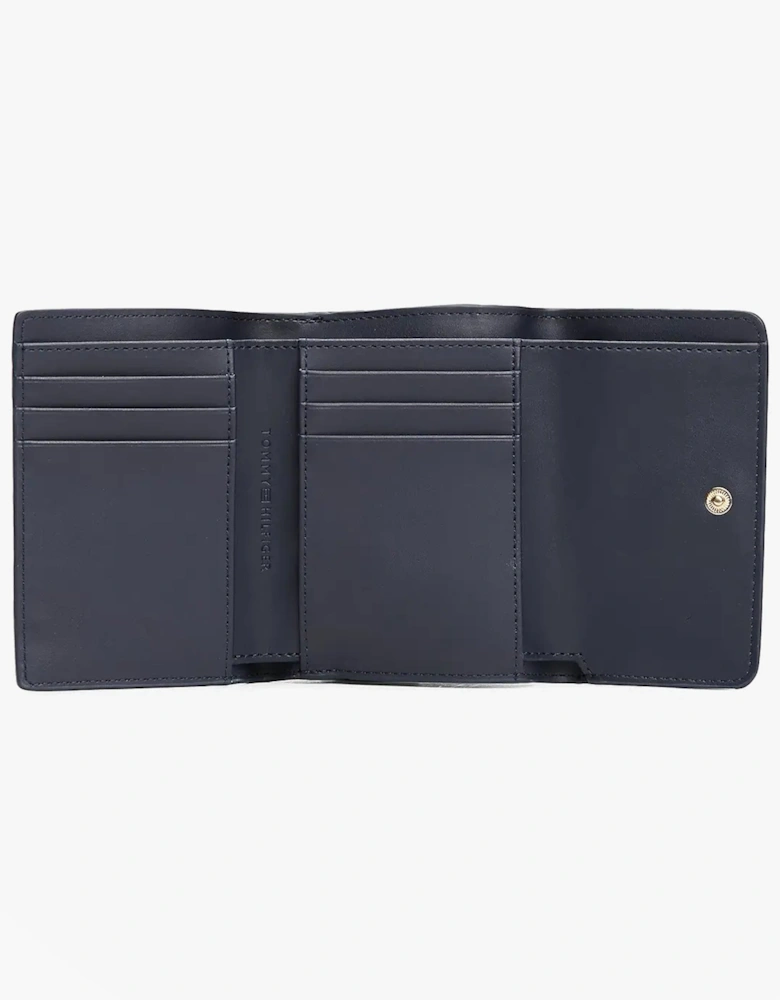 Womens Monogram Trifold Wallet Navy