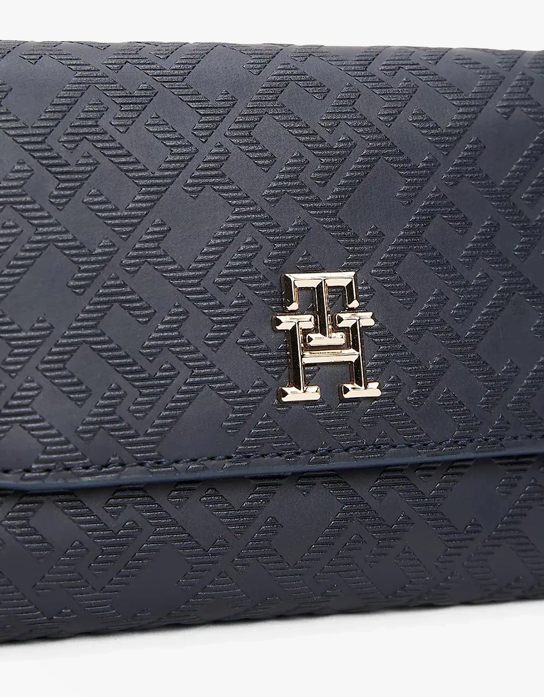 Womens Monogram Trifold Wallet Navy