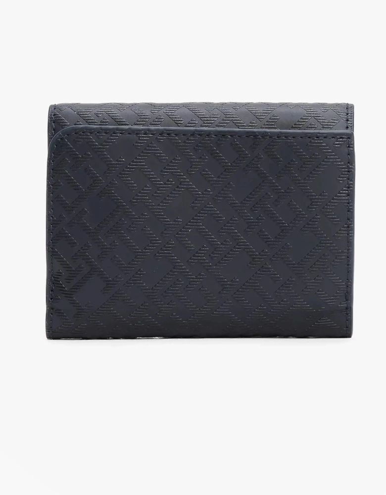 Womens Monogram Trifold Wallet Navy