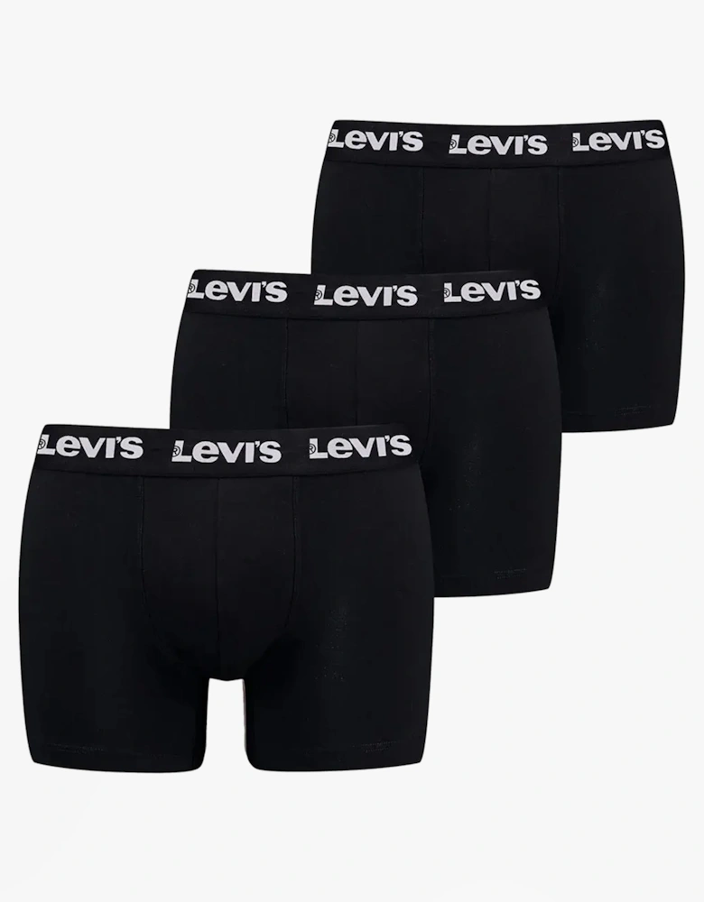 REPEAT LOGO Mens 3-Pack Trunks Black