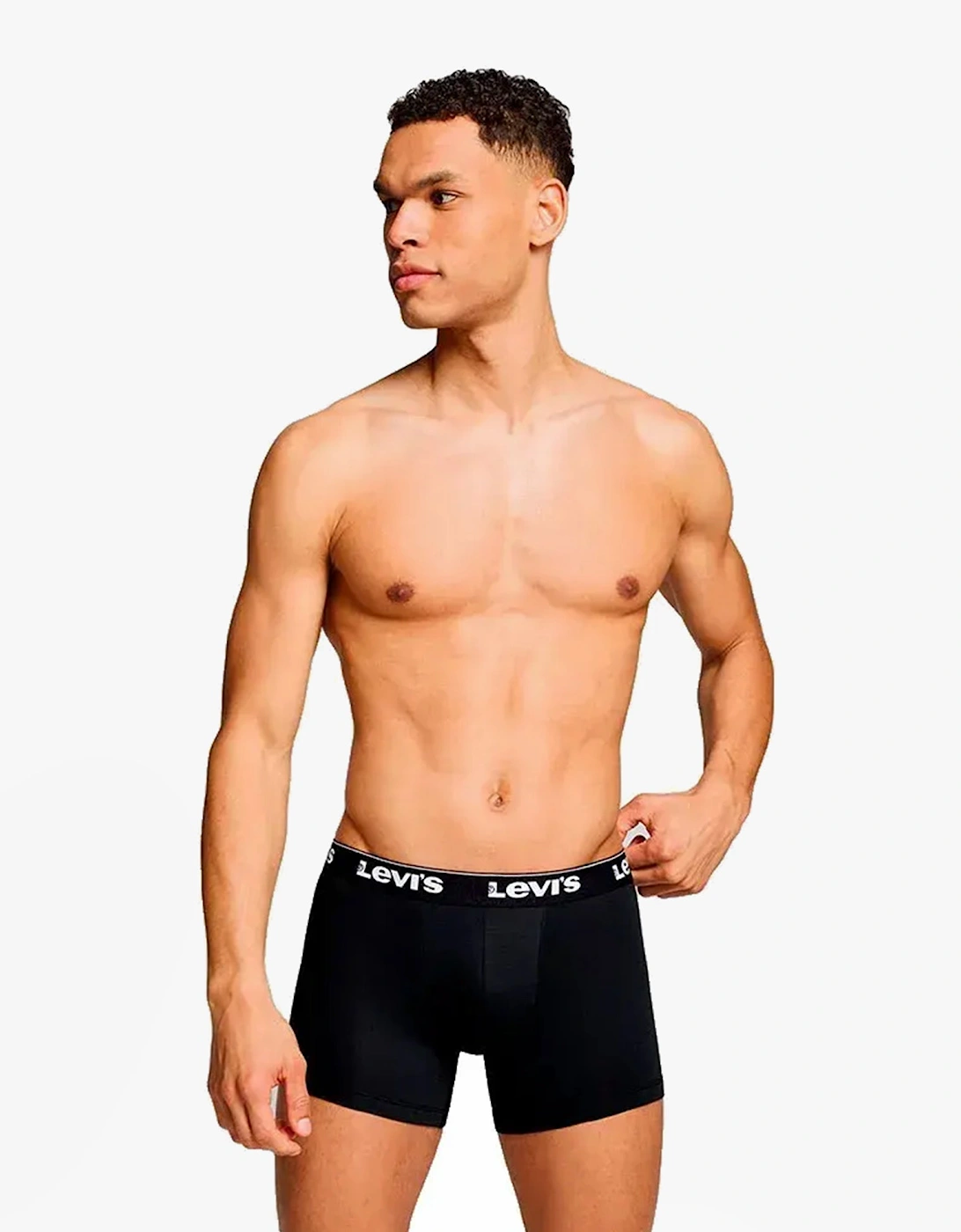 REPEAT LOGO Mens 3-Pack Trunks Black
