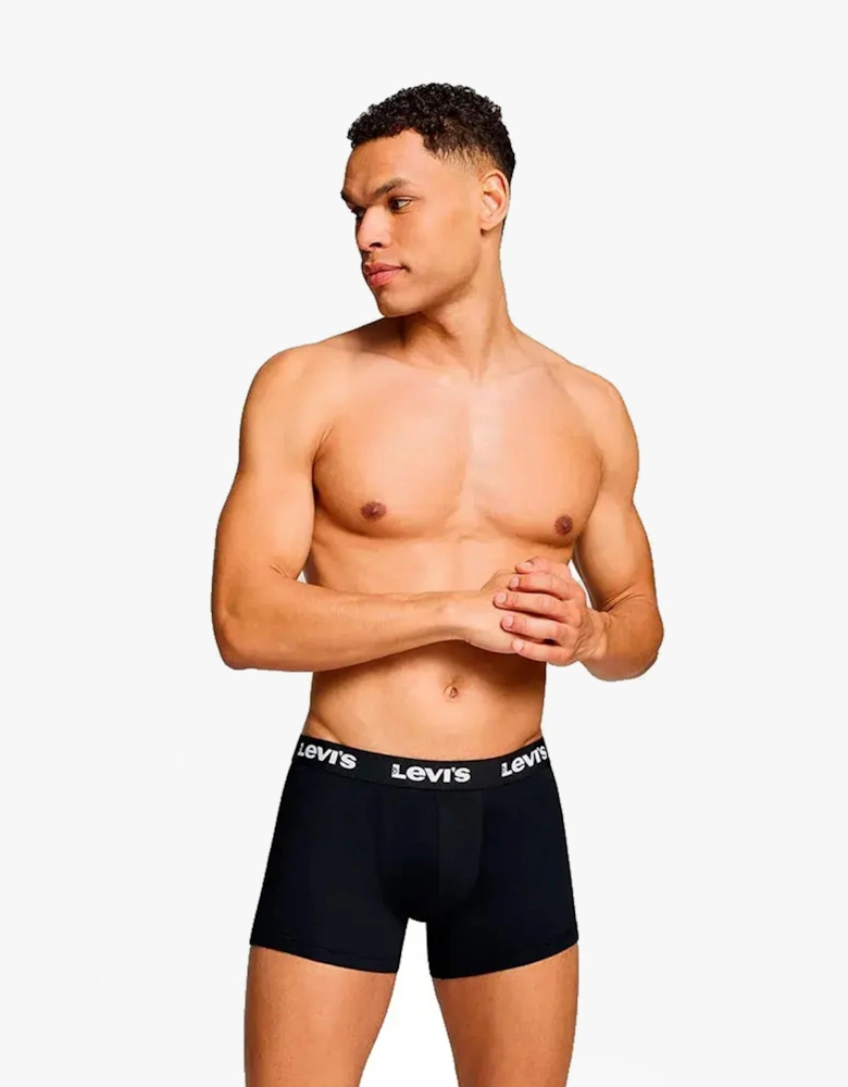 REPEAT LOGO Mens 3-Pack Trunks Black