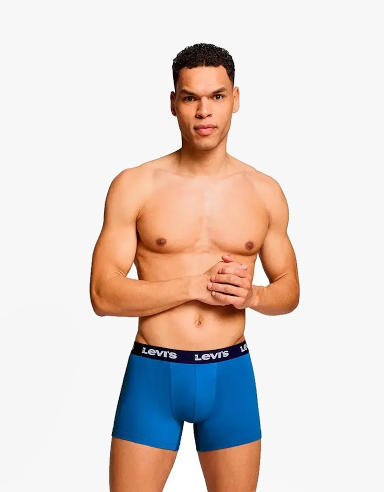 REPEAT LOGO Mens 3-Pack Trunks Blue Combo