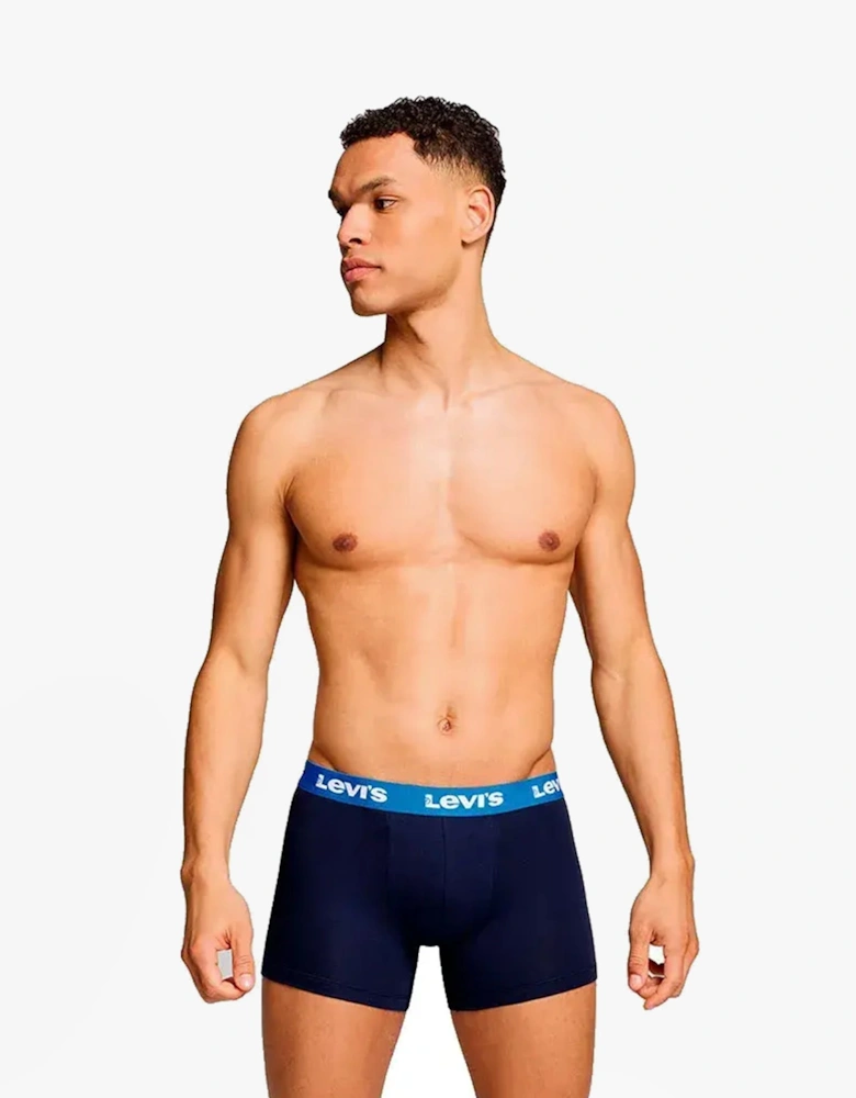 REPEAT LOGO Mens 3-Pack Trunks Blue Combo