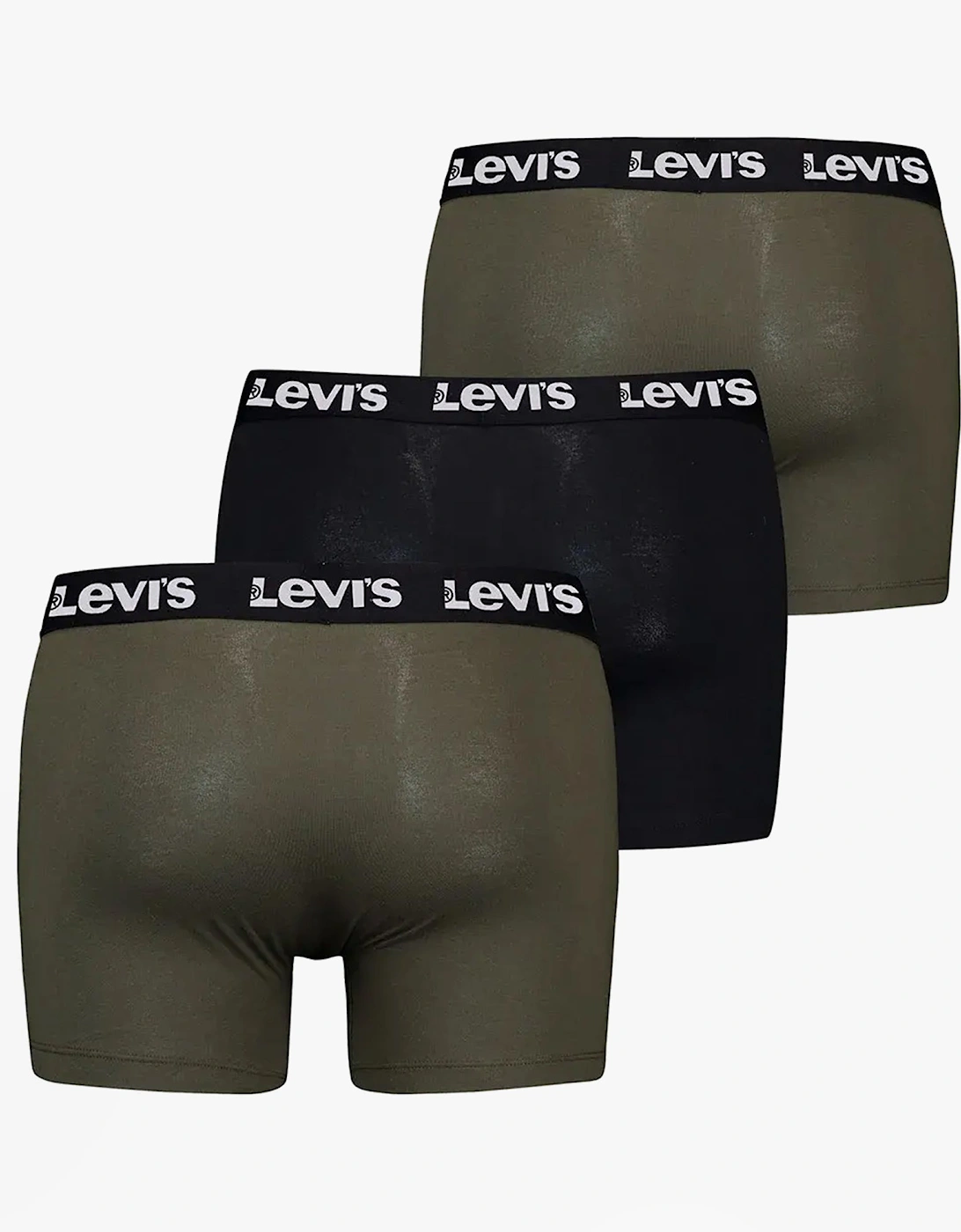 REPEAT LOGO Mens 3-Pack Trunks Khaki Combo