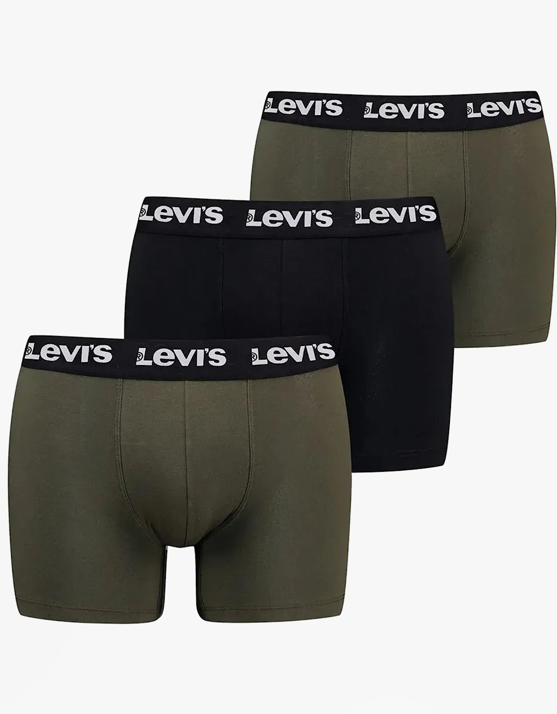 REPEAT LOGO Mens 3-Pack Trunks Khaki Combo, 5 of 4