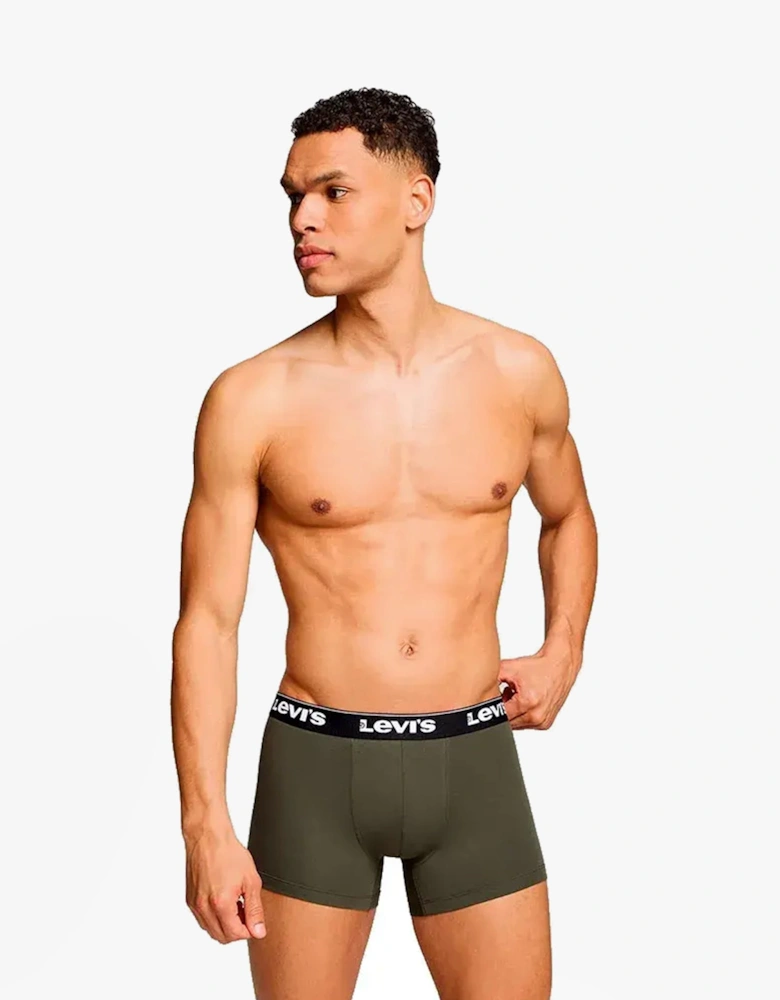 REPEAT LOGO Mens 3-Pack Trunks Khaki Combo