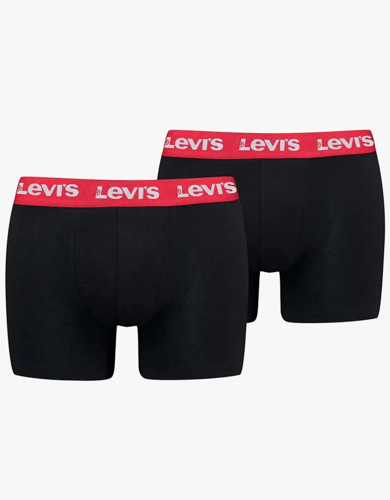 REPEAT LOGO Mens 3-Pack Trunks Black/Red