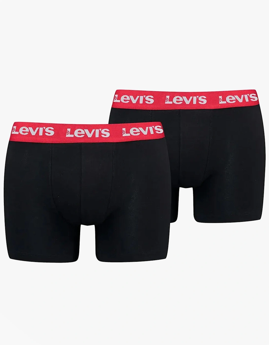 Levi's Men's Levi's REPEAT LOGO Mens 2 Pack Trunks Black/Red