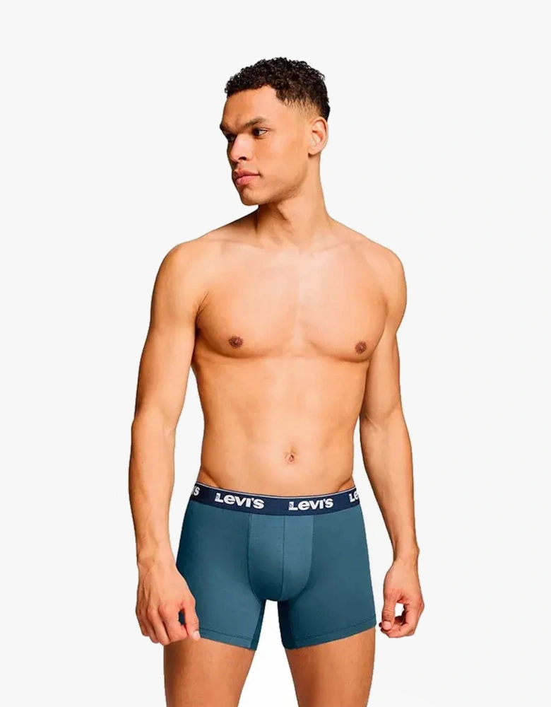 REPEAT LOGO Mens 3-Pack Trunks Navy Combo