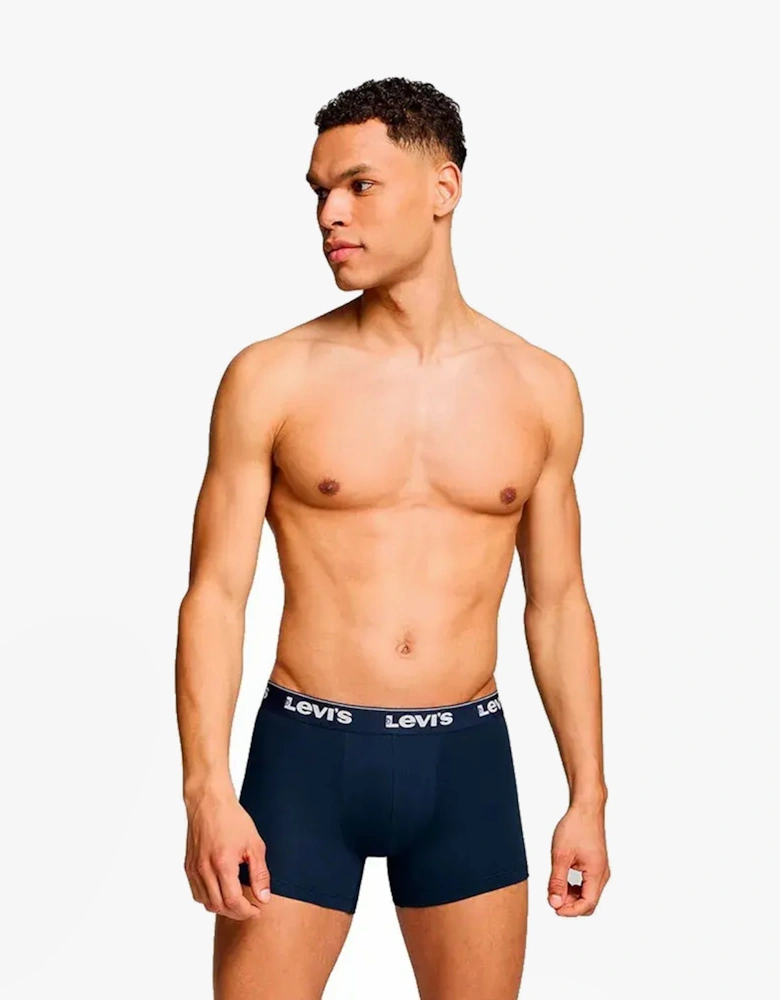 REPEAT LOGO Mens 3-Pack Trunks Navy Combo