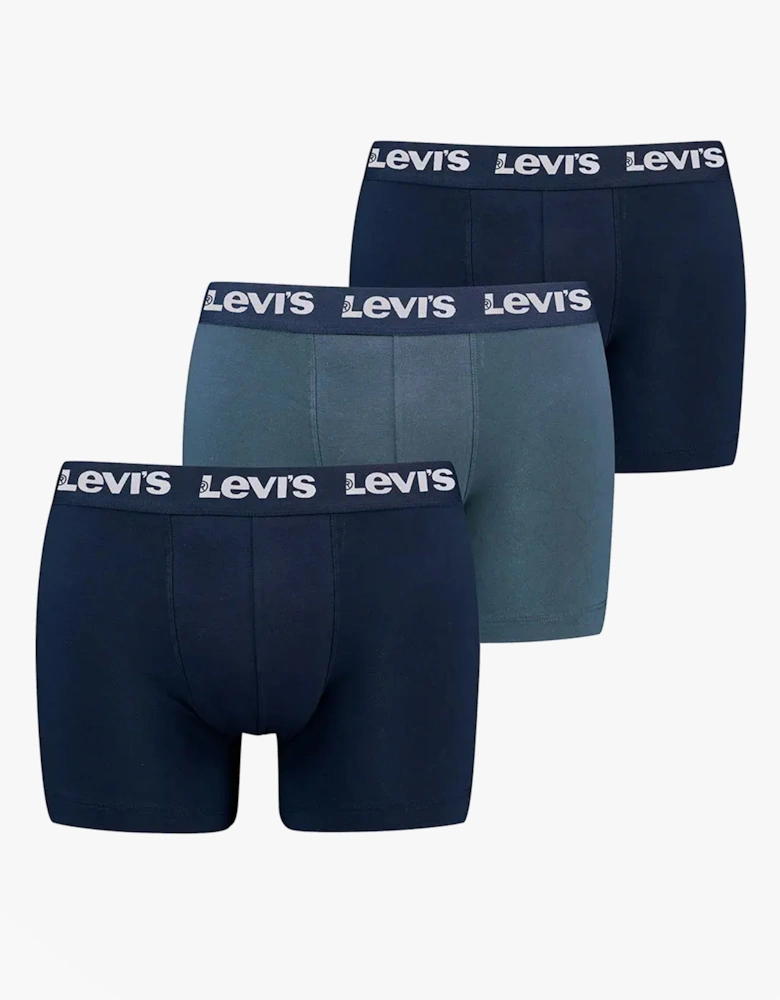 REPEAT LOGO Mens 3-Pack Trunks Navy Combo
