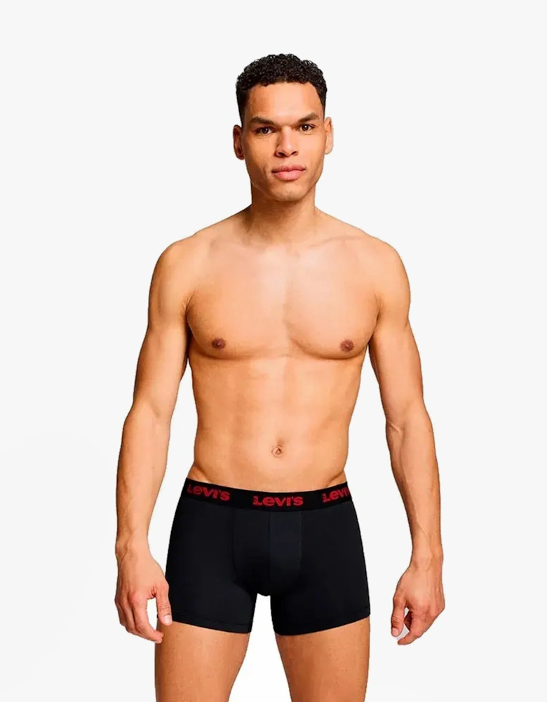 REPEAT LOGO Mens 3-Pack Trunks Red Combo