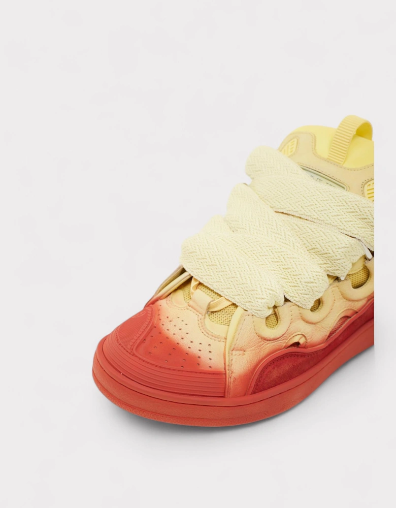 Leather Curb Radiant Sneakers Venus Red