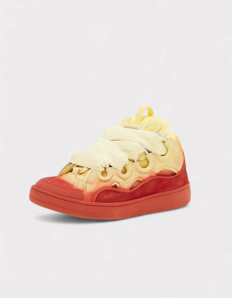 Leather Curb Radiant Sneakers Venus Red