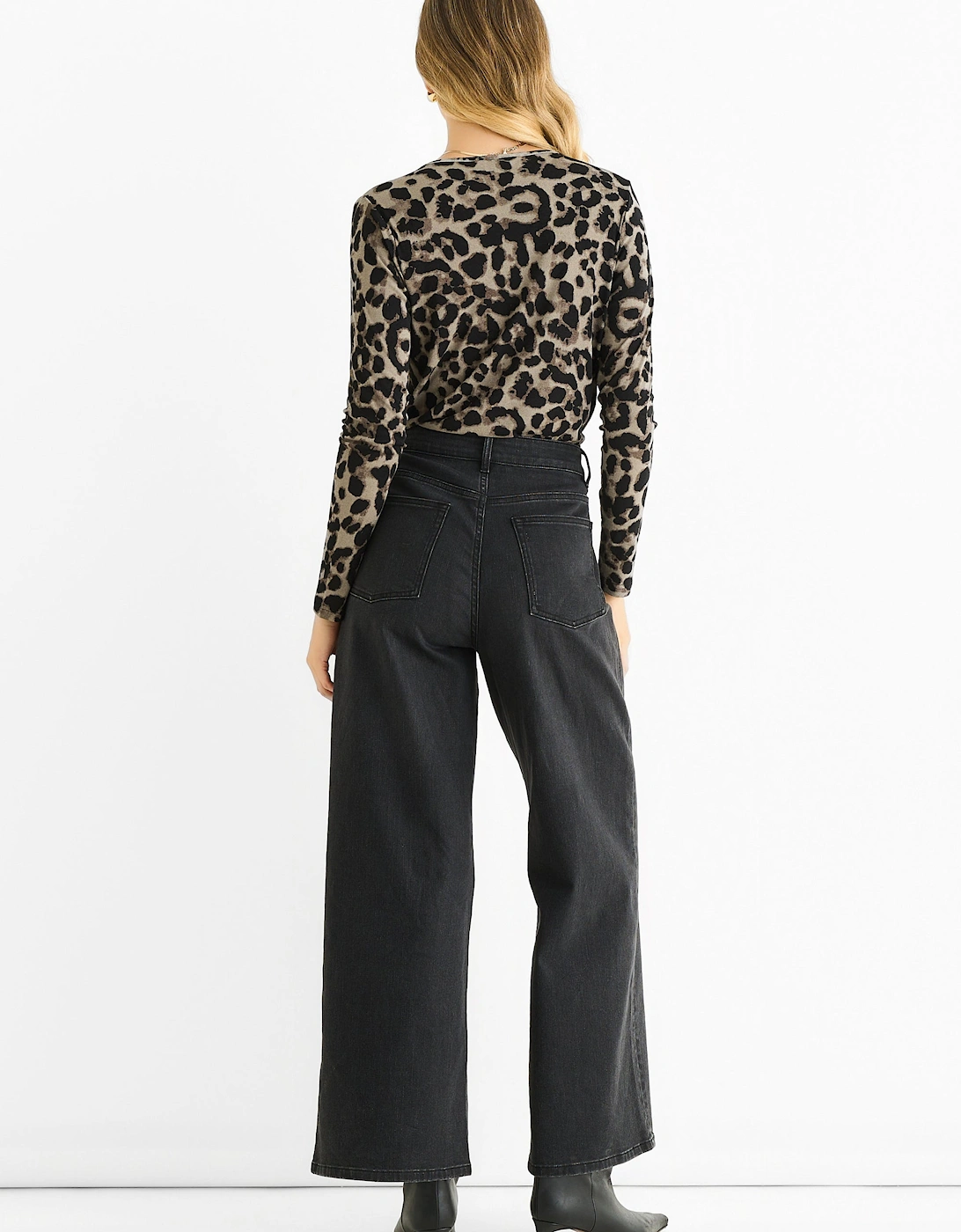 Grey Animal Wrap Jersey Bodysuit