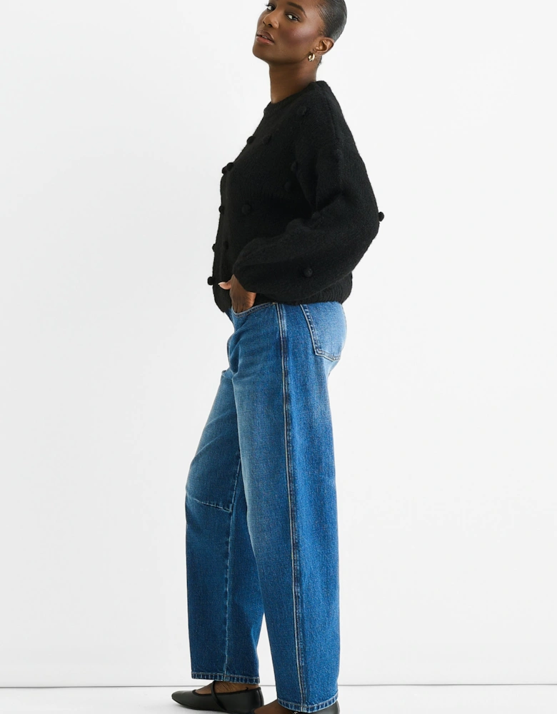 Black Wool Mix Oversized Knit Jumper