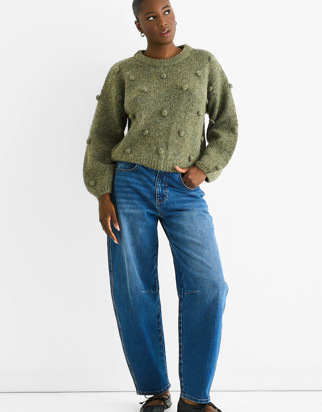 Green Wool Mix Oversized Knit Jumper, 5 of 4
