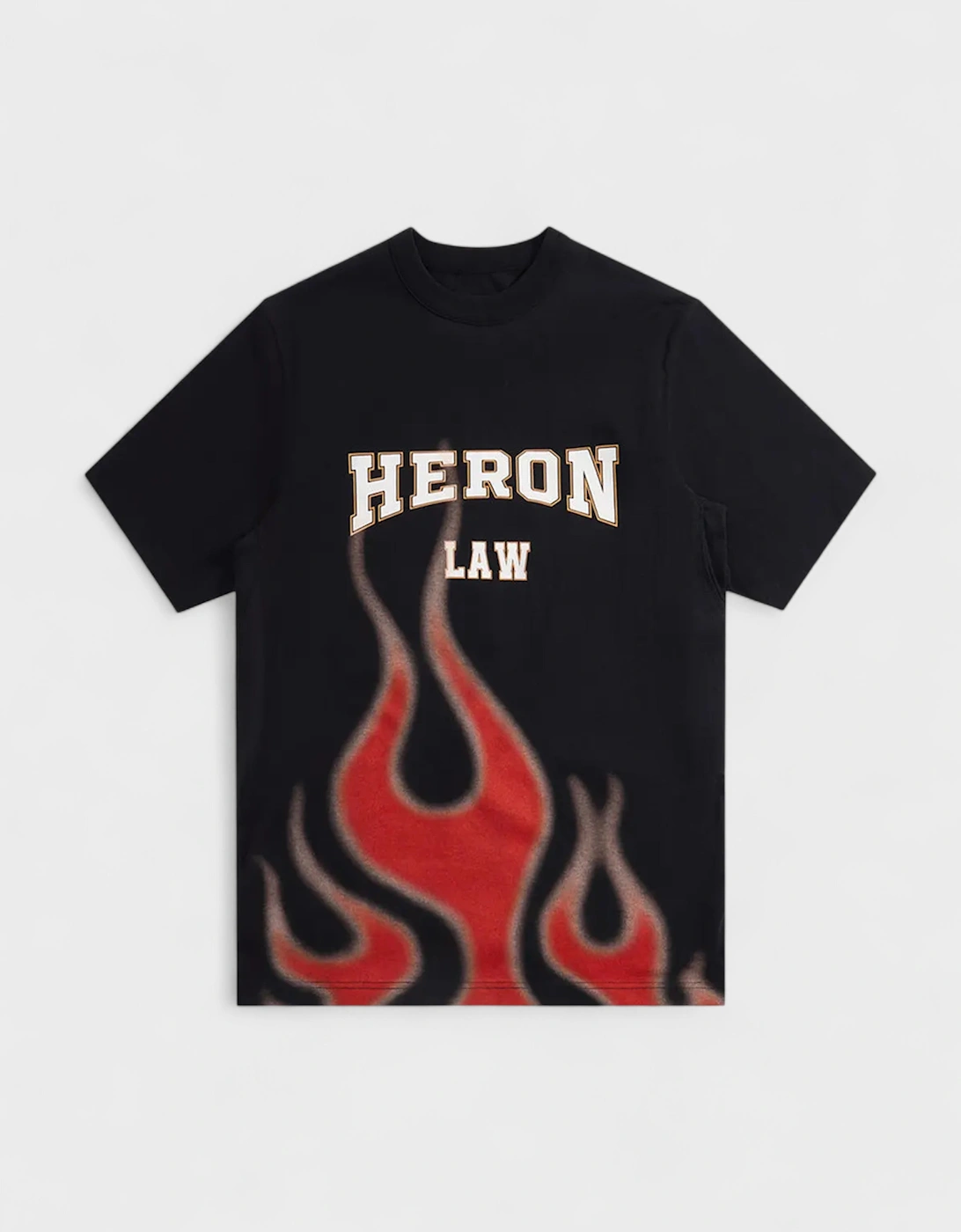 Heron Law Flames T-Shirt Black, 3 of 2