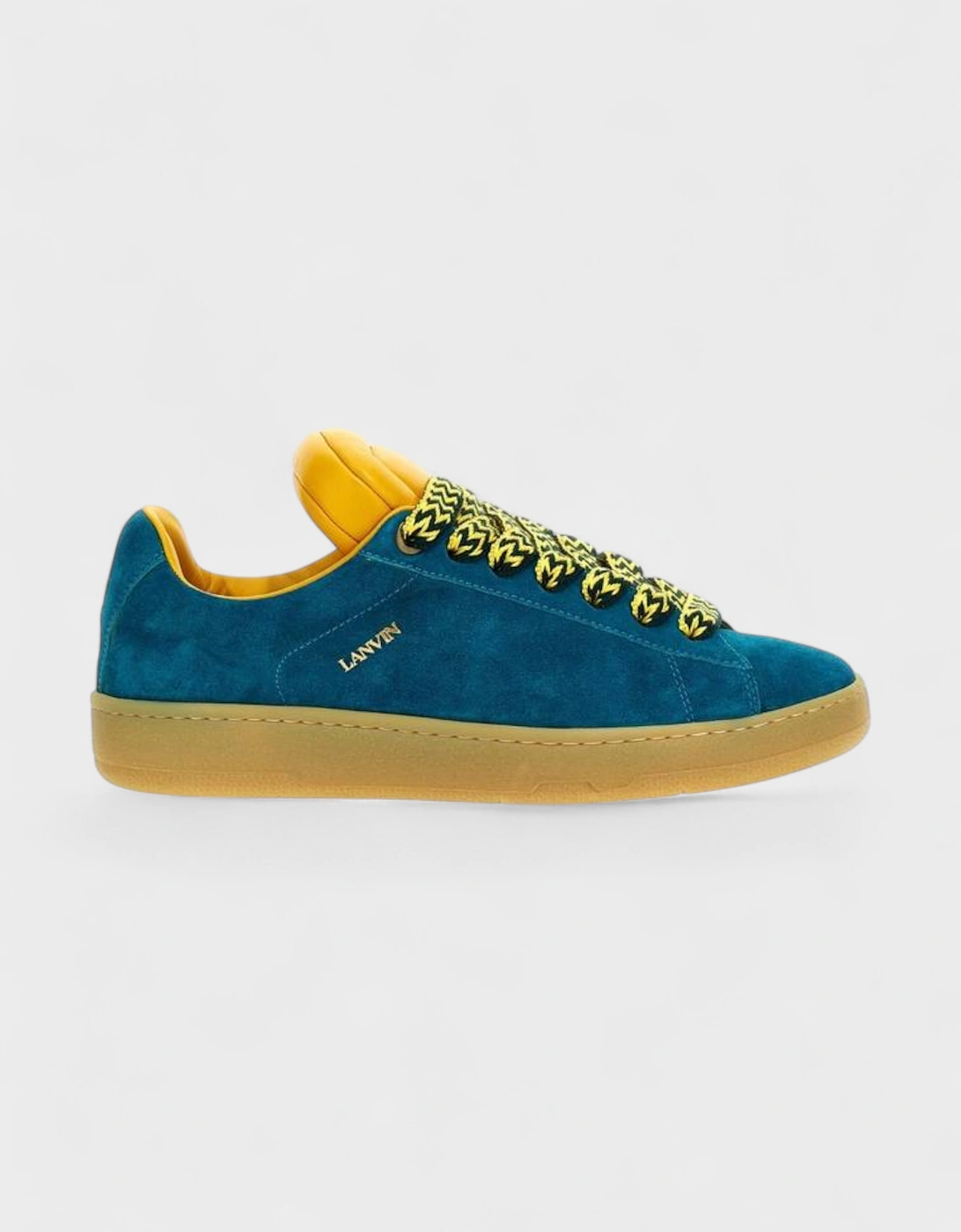 Men's Lanvin x Future Hyper Curb Suede Sneakers Blue - Navy - Size: 11