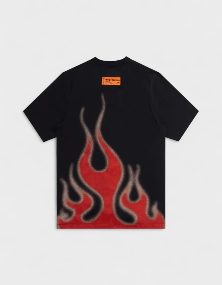 Heron Law Flames T-Shirt Black