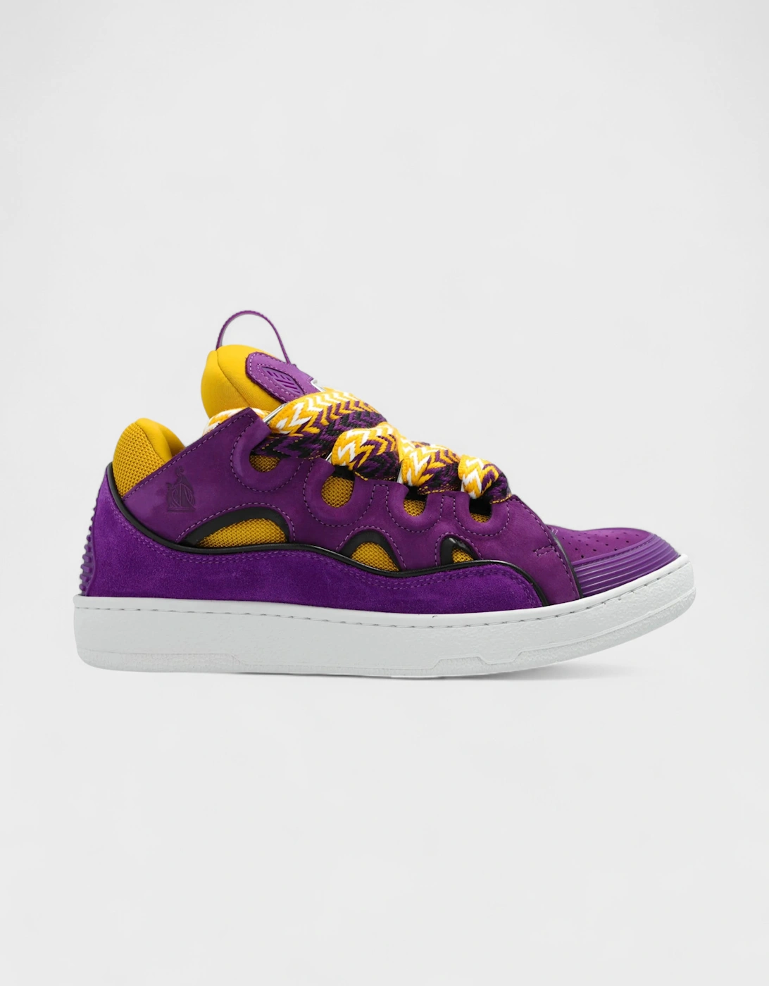 Women's Lanvin Curb Sneakers Purple Yellow Wmns - Size: 7
