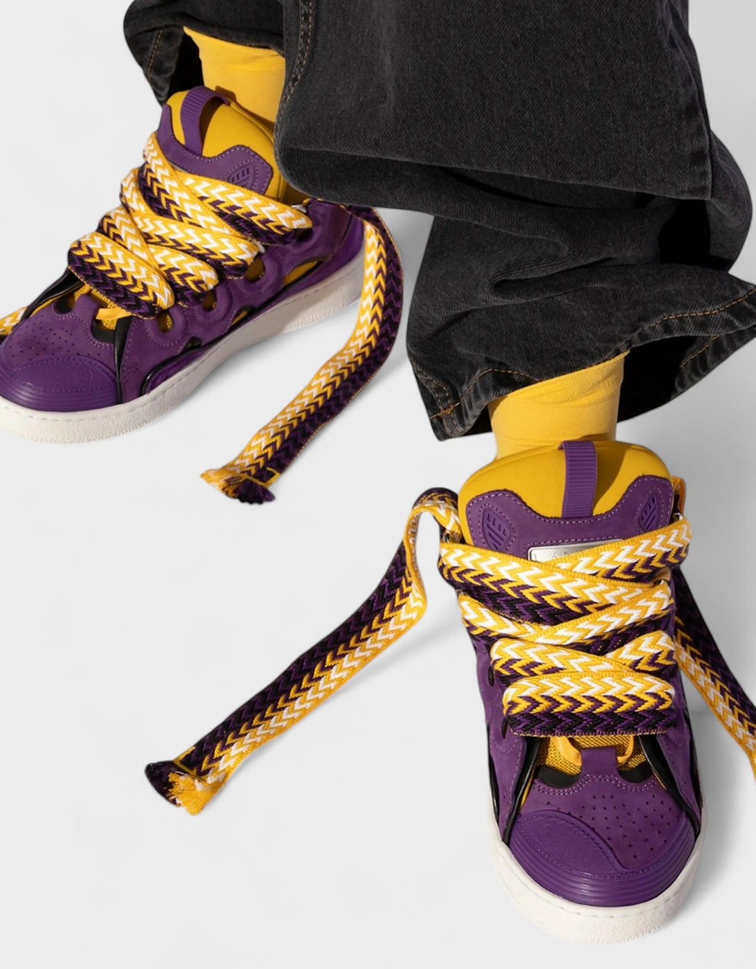 Curb Sneakers Purple Yellow