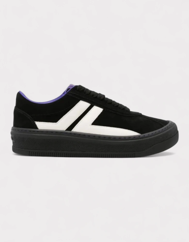 X Future For Men Black Leather Cash Sneakers