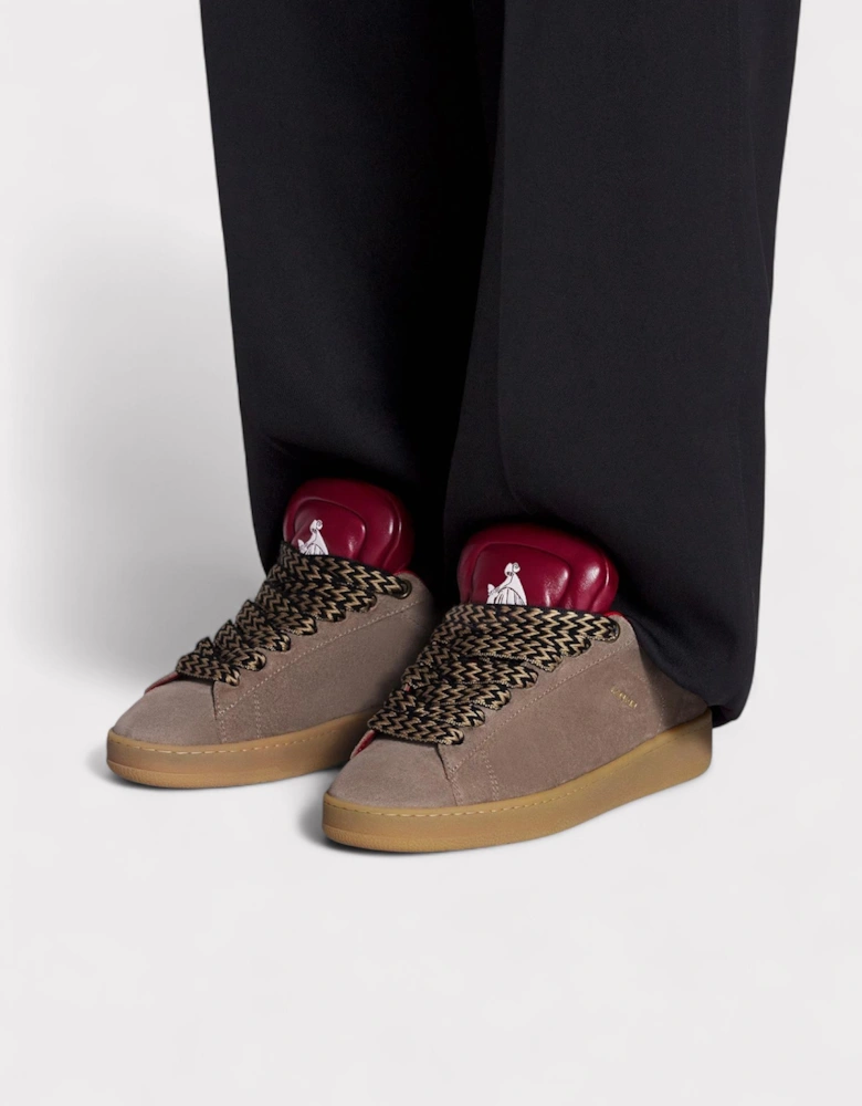 X Future Hyper Curb Sneakers Leather Suede Brown