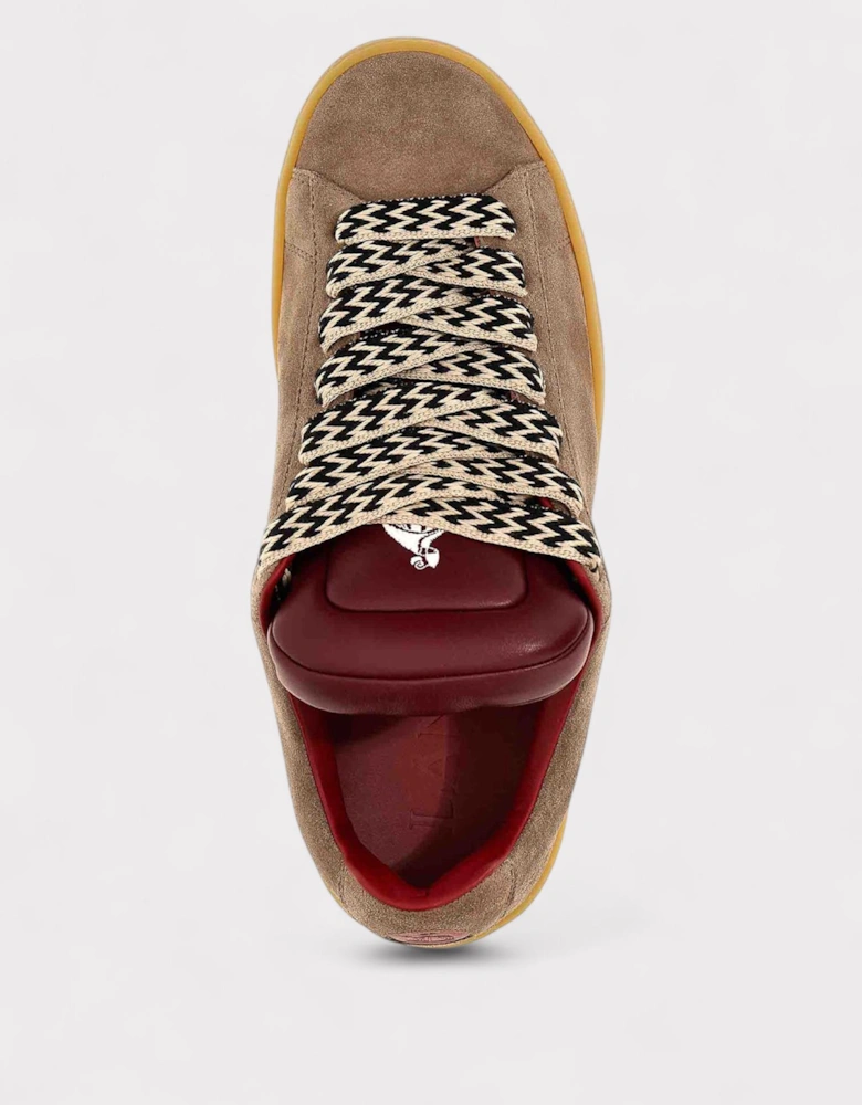 X Future Hyper Curb Sneakers Leather Suede Brown