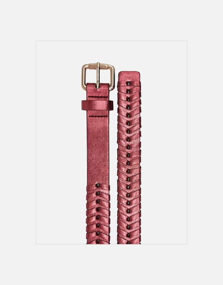 Bradley Woven Belt-Pink