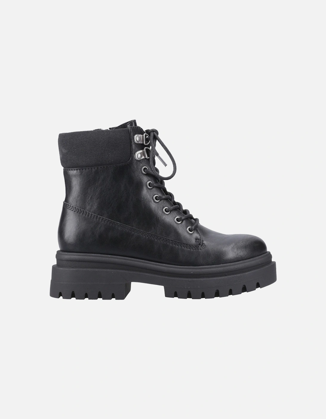Danie Faux Leather Women's Black Heeled Mid Calf Boots