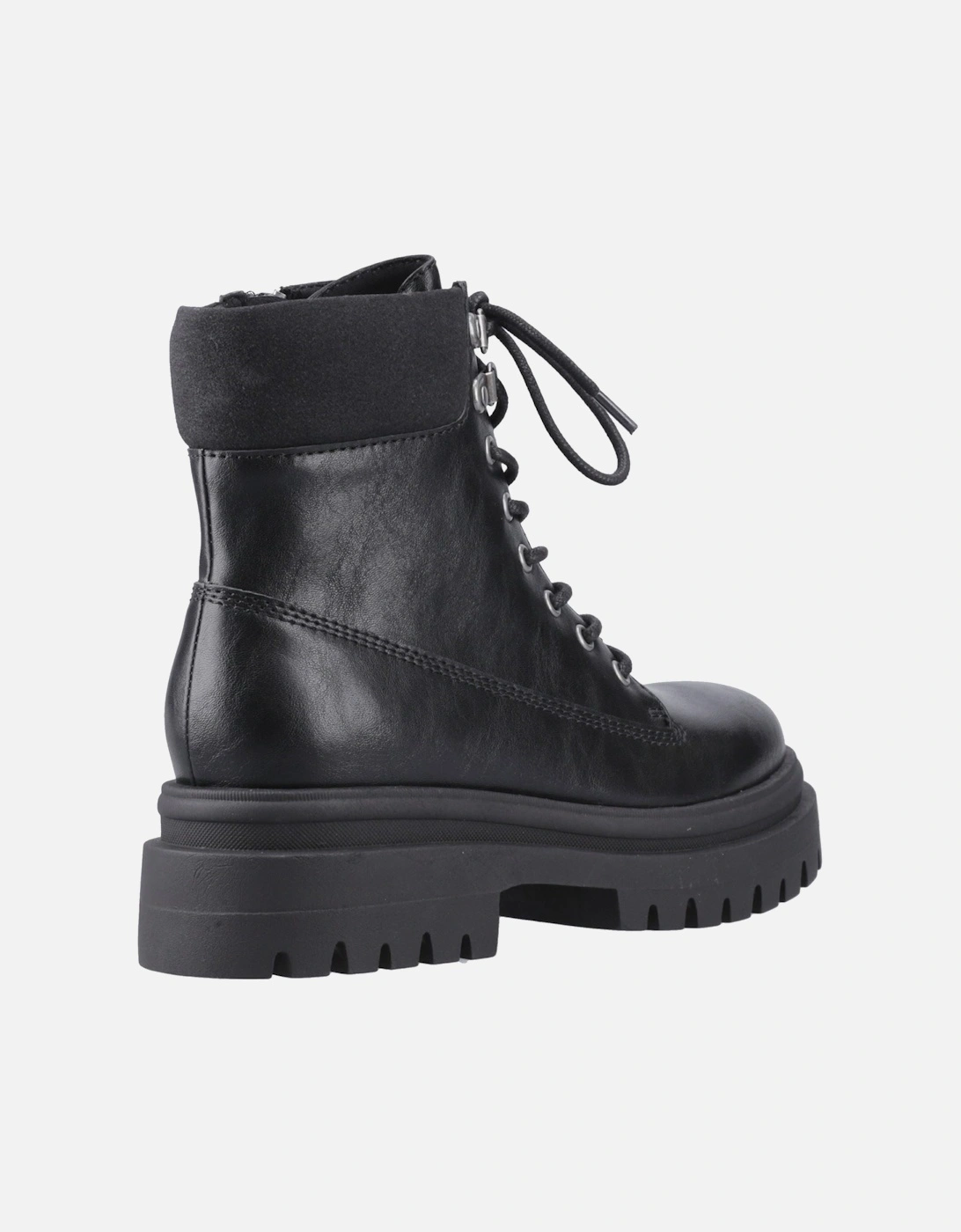 Danie Faux Leather Women's Black Heeled Mid Calf Boots