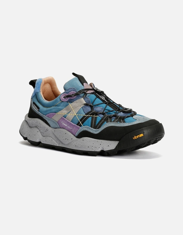 Iwano Suede/Nylon Black/Blue Trainers