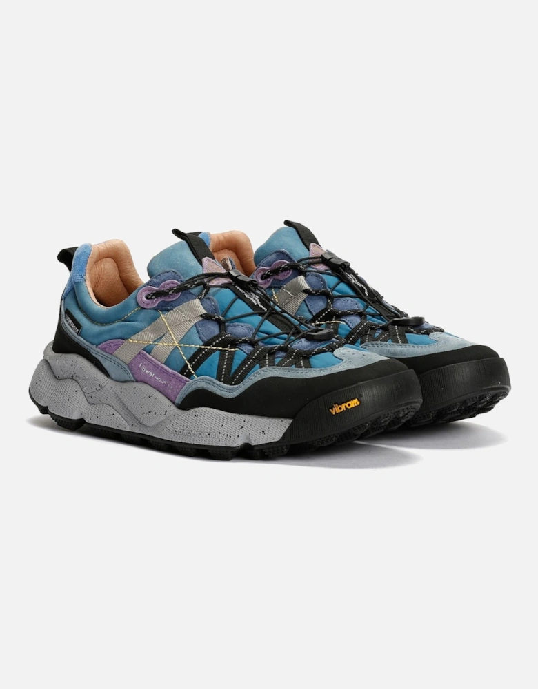 Iwano Suede/Nylon Black/Blue Trainers