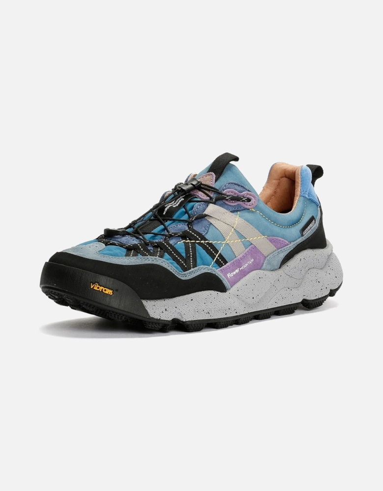 Iwano Suede/Nylon Black/Blue Trainers